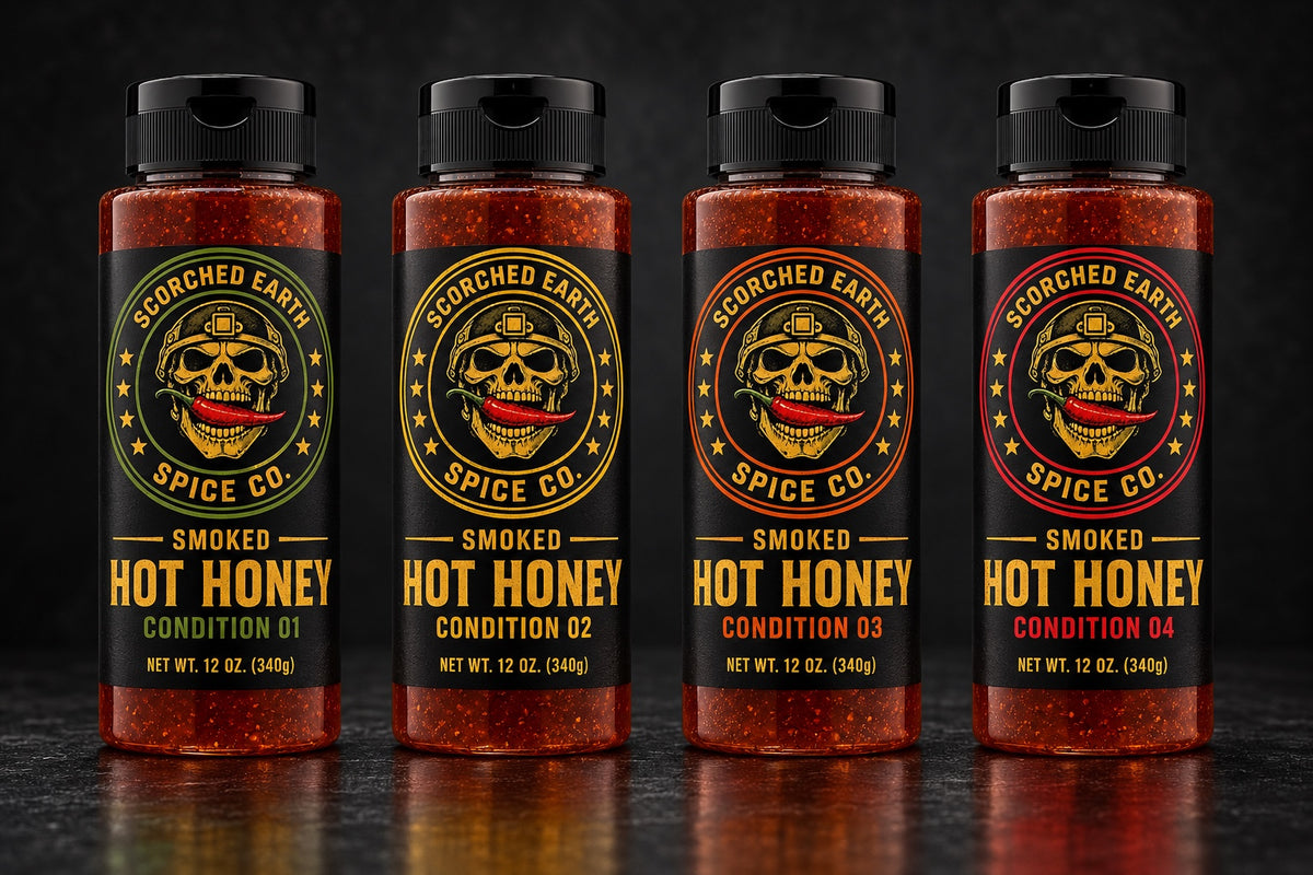 Scorched Earth Smoked Hot Honey Conditions 1 through 4