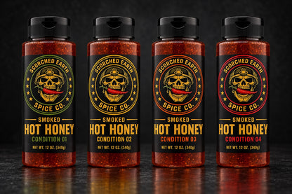 Scorched Earth Smoked Hot Honey Conditions 1 through 4