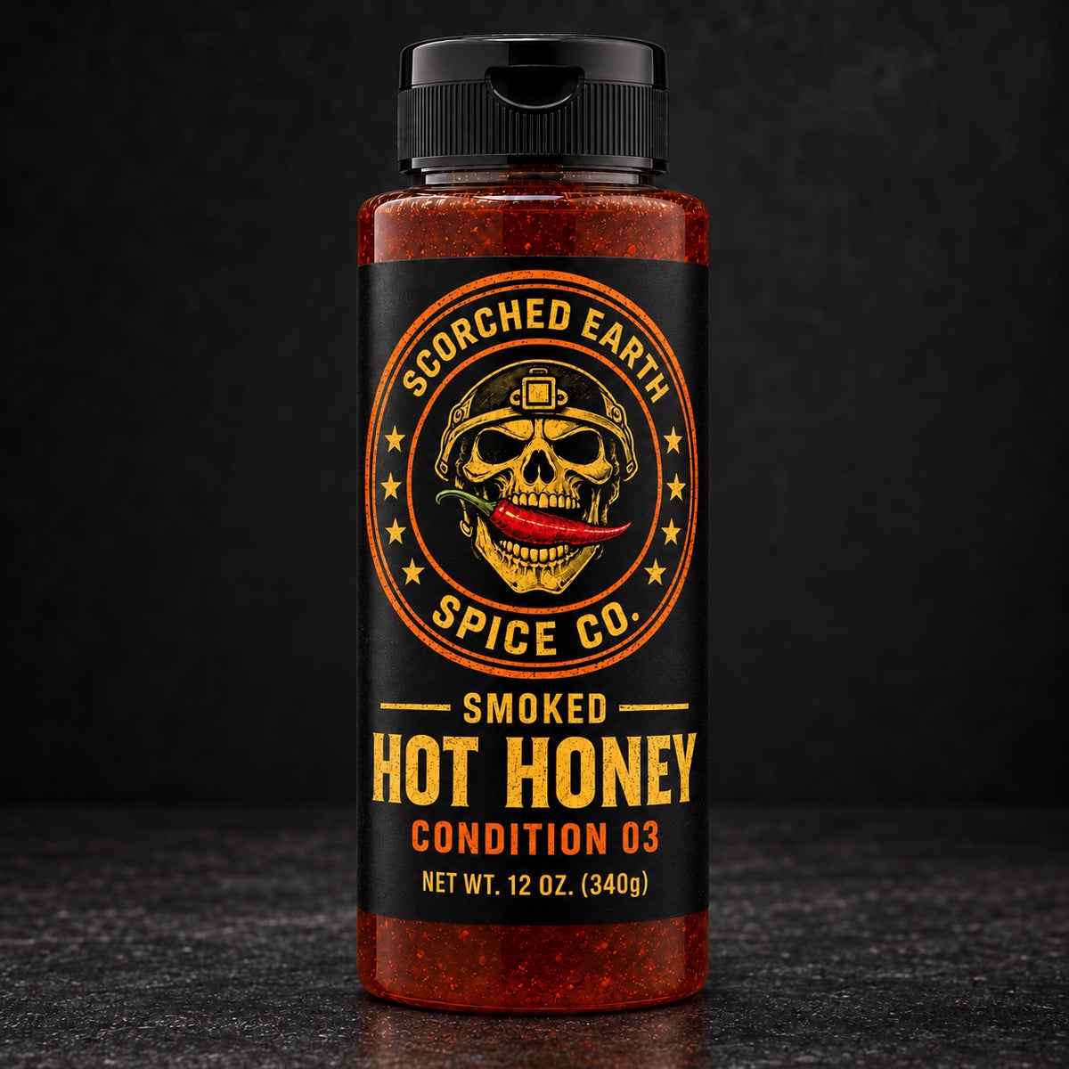 Scorched Earth Smoked Hot Honey Condition 3 bottle coming soon